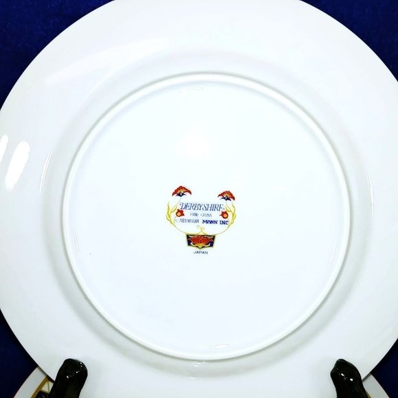 Salad Dessert Plate Derbyshire by Seymour Mann Fine China 6 pc set Vintage - Picture 5 of 5
